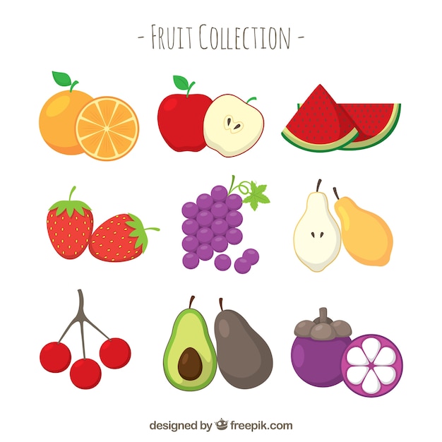 Flat fruit selection