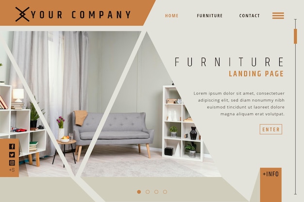 Flat furniture sale landing page