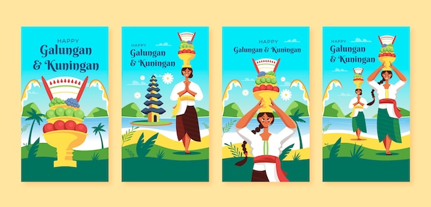 Flat galungan instagram stories collection