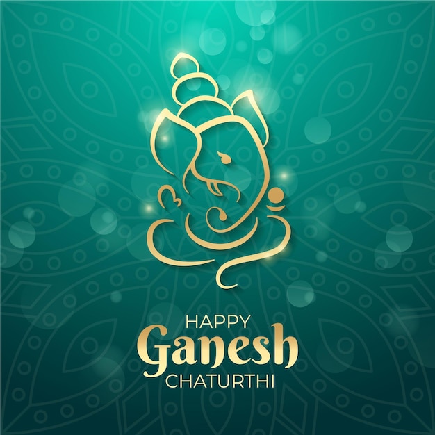 Free Vector flat ganesh chaturthi concept