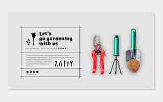 Free vector flat gardening social media post template