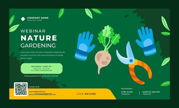 Flat gardening webinar template