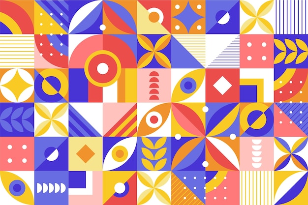 Flat geometric background pattern