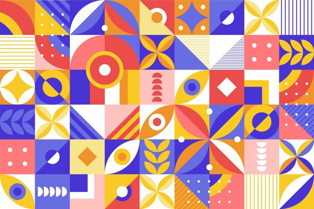 Flat geometric background pattern