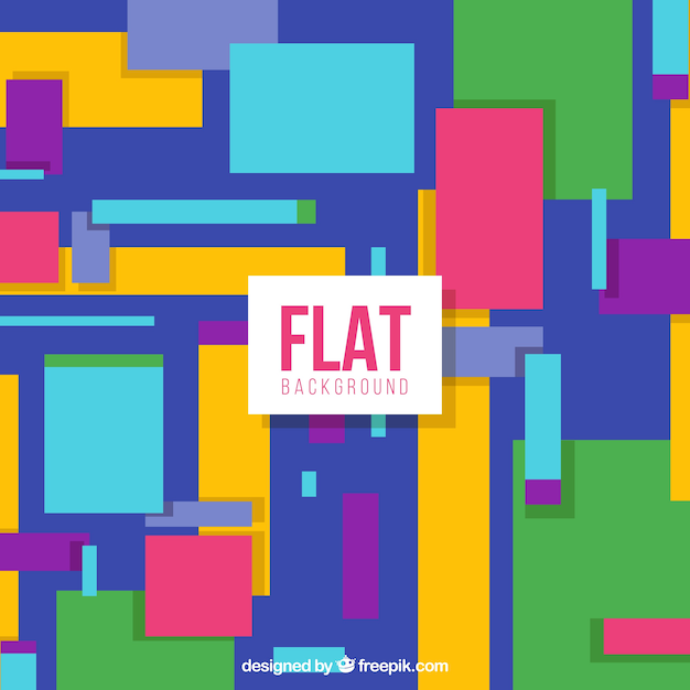 Free vector flat geometric background with colourful shapes