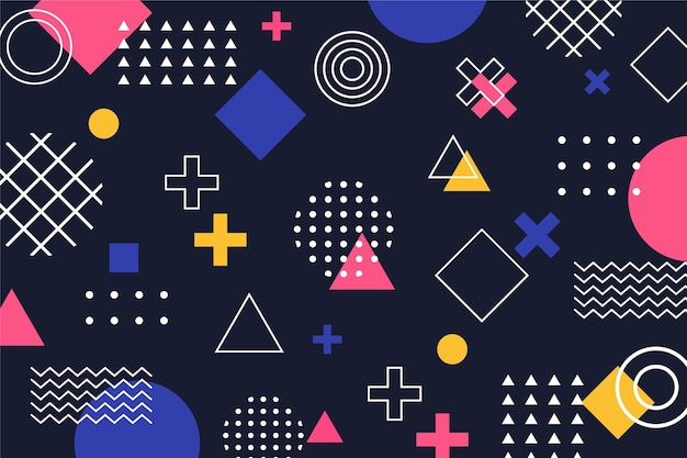 Free vector flat geometric background