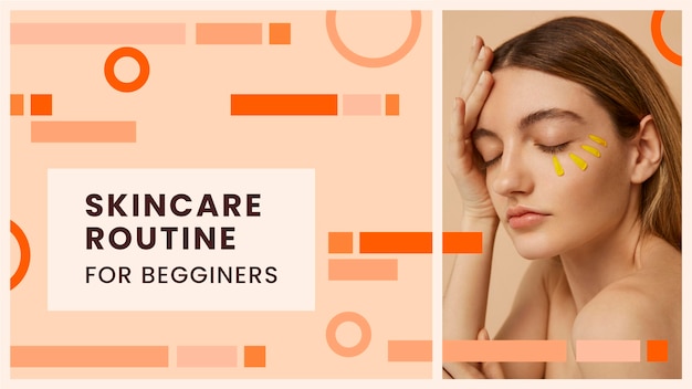 Free Vector flat geometric beauty youtube thumbnail