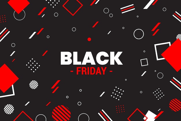 Flat geometric black friday background