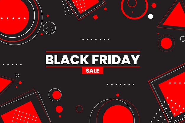 Flat geometric black friday background