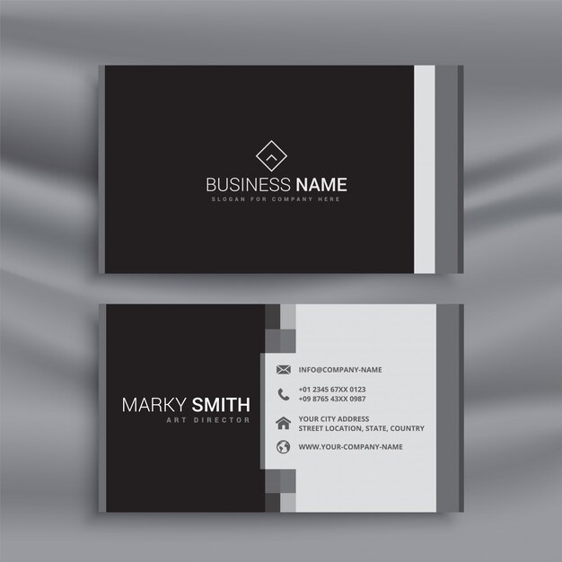 Flat geometric business card