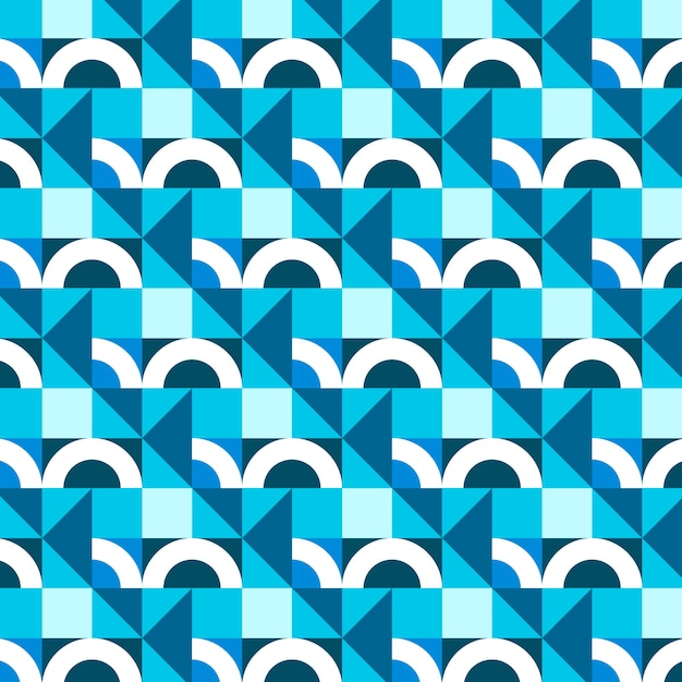 Flat geometric mosaic pattern design