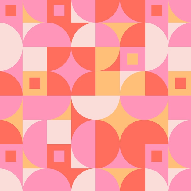 Flat geometric mosaic pattern design