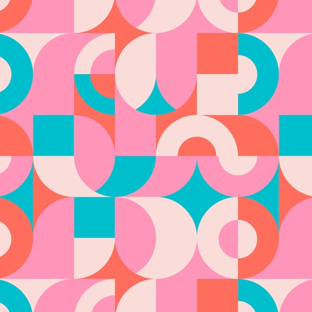 Flat geometric mosaic pattern design