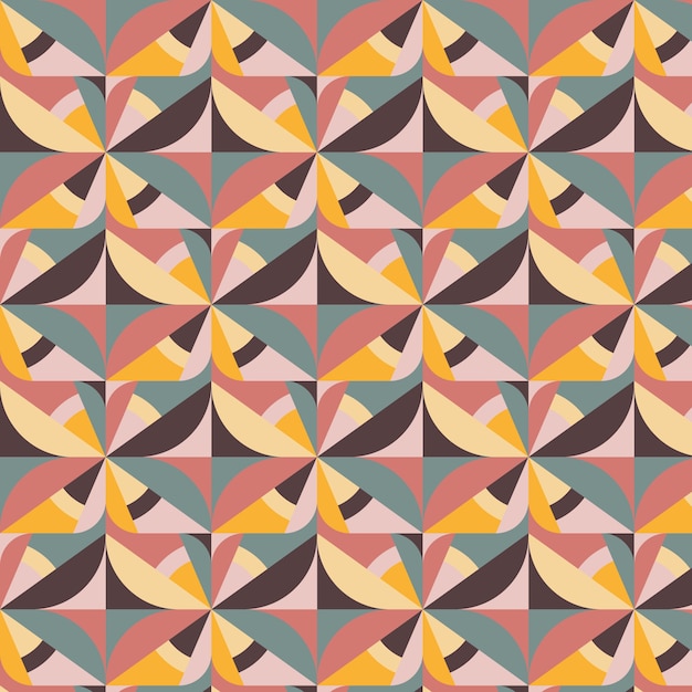 Free Vector flat geometric mosaic pattern design