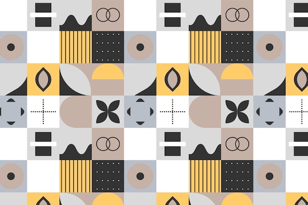 Free Vector flat geometric mosaic pattern design