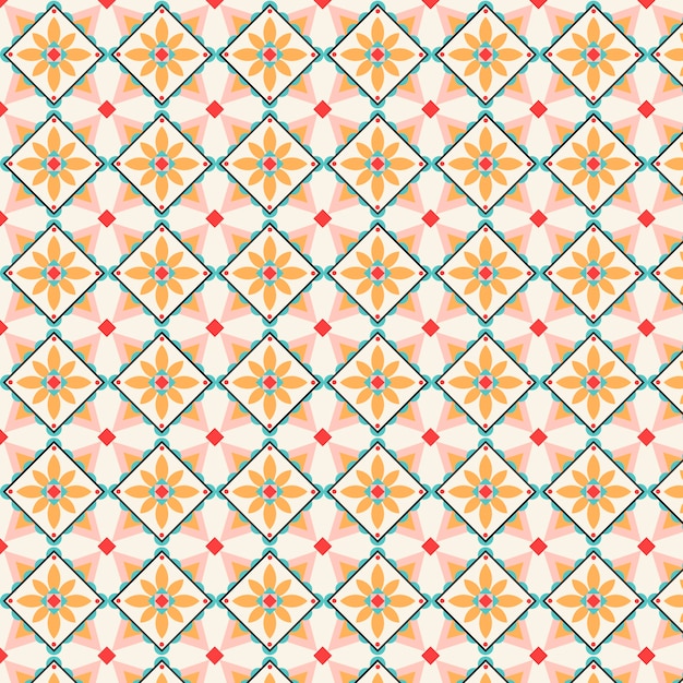 Free Vector flat geometric mosaic pattern design