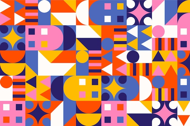 Free Vector flat geometric pattern background