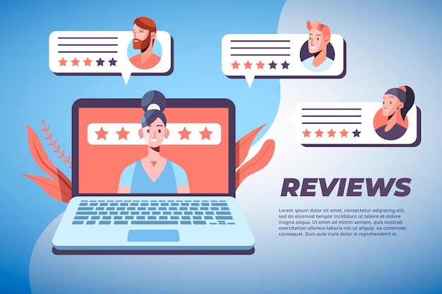 Free Vector flat giving reviews concept