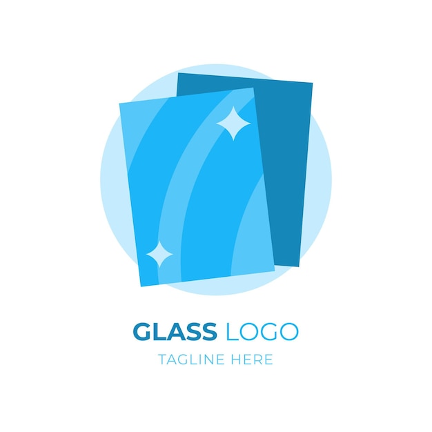 Flat glass logo template