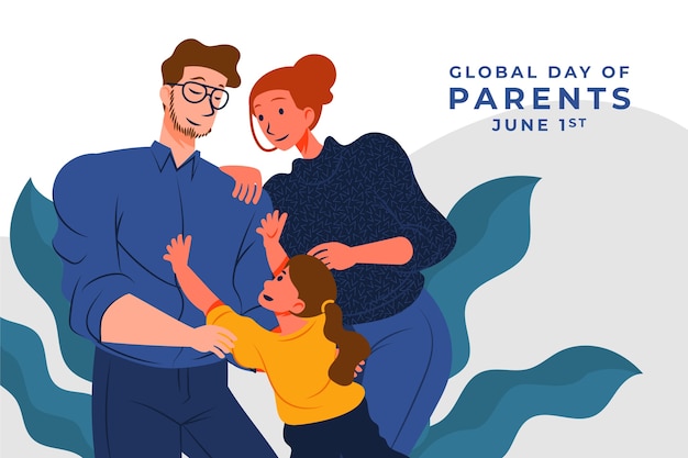 Free vector flat  global day of parents