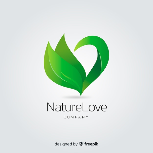 Free vector flat gradient nature concept logotype