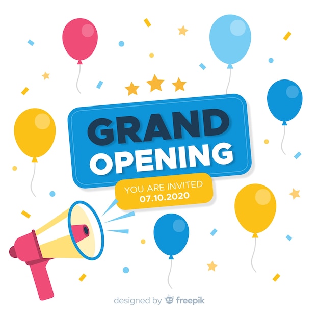 Flat grand opening concept