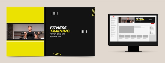 Flat gym youtube channel art