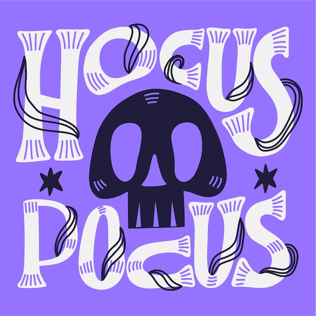 Free Vector flat halloween hocus pocus lettering