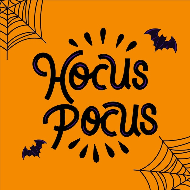 Free Vector flat halloween hocus pocus lettering