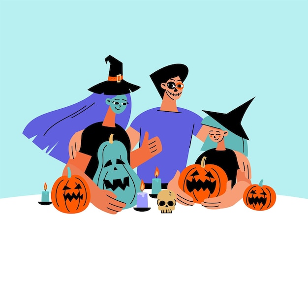 Free vector flat halloween illustration