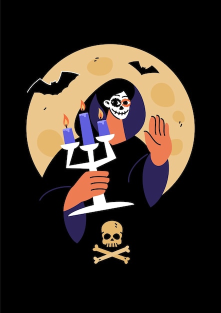 Flat halloween illustration