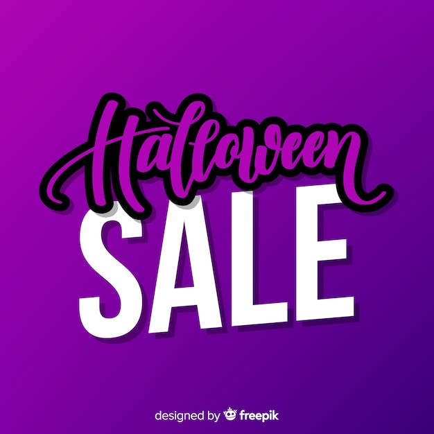 Flat halloween sales background