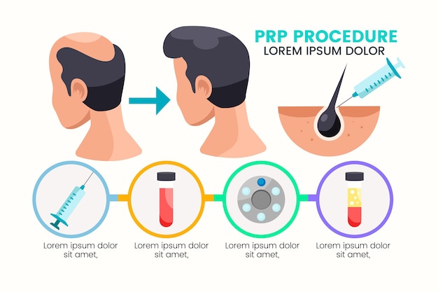 Free Vector flat-hand drawn prp procedure infographic