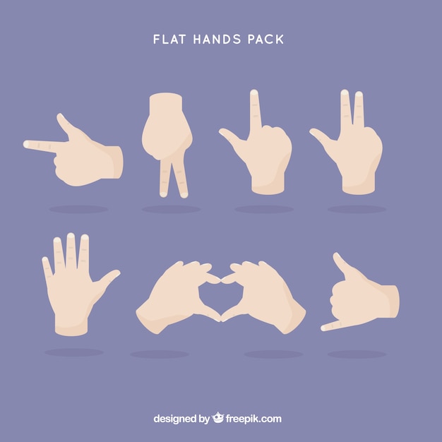 Flat hand gestures