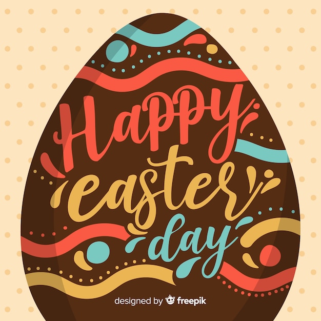 Free Vector flat happy easter day background