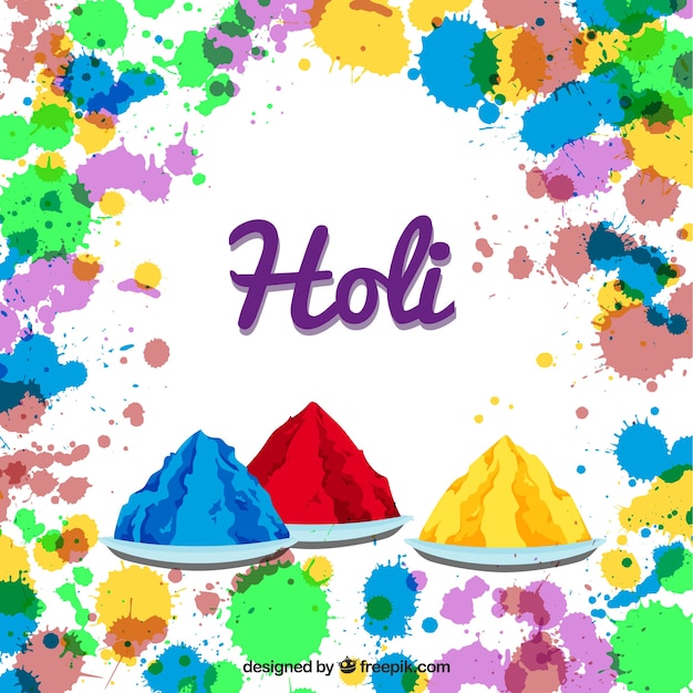 Free vector flat happy holi background