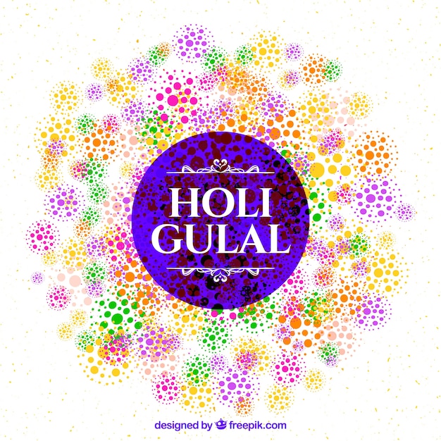 Free Vector flat happy holi background