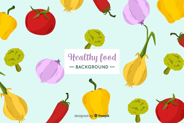 Free Vector flat healthy food background