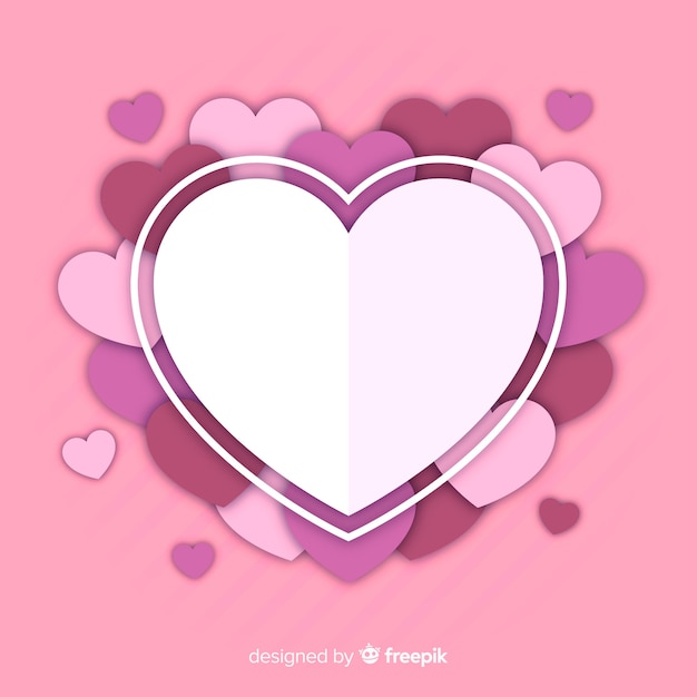 Flat heart background