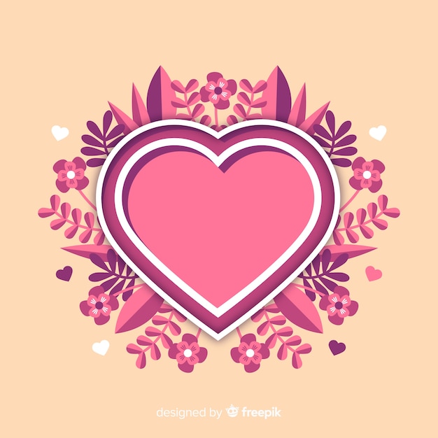 Free vector flat heart background