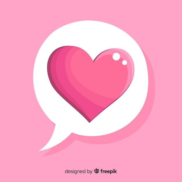 Flat heart background