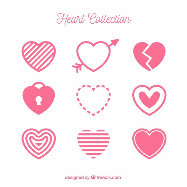 Flat heart collection