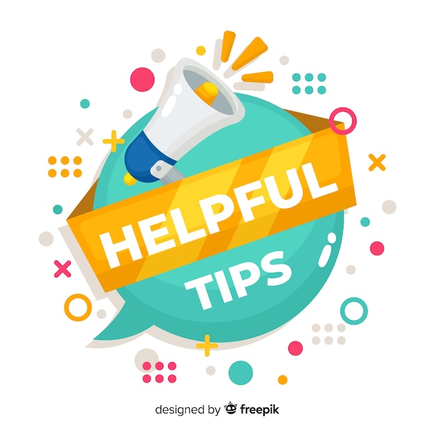 Flat helpful tip colorful background