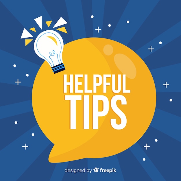 Flat helpful tip colorful background