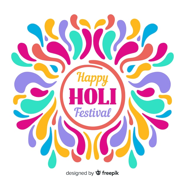 Free Vector flat holi festival background