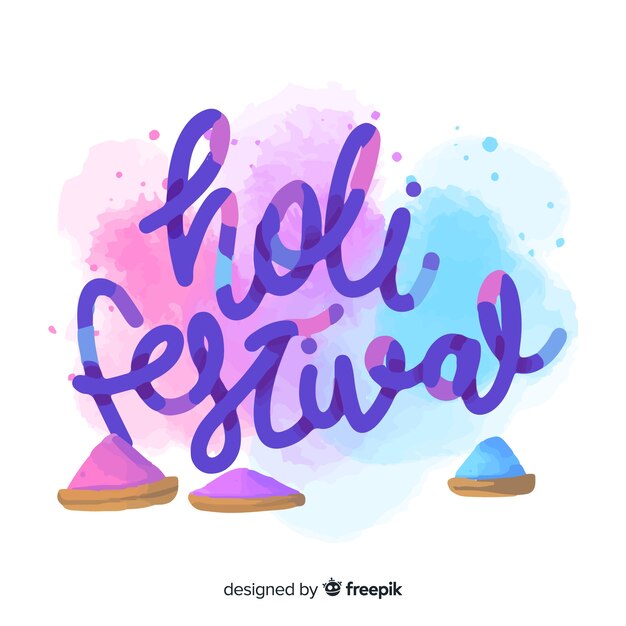 Flat holi festival background