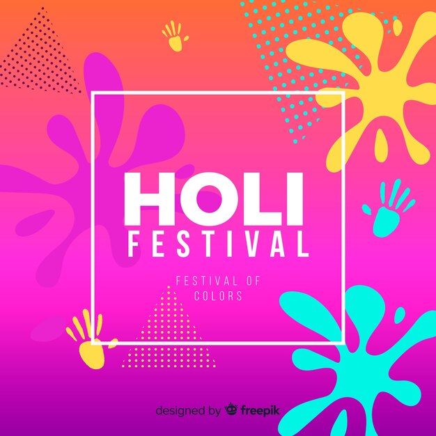 Free Vector flat holi festival background