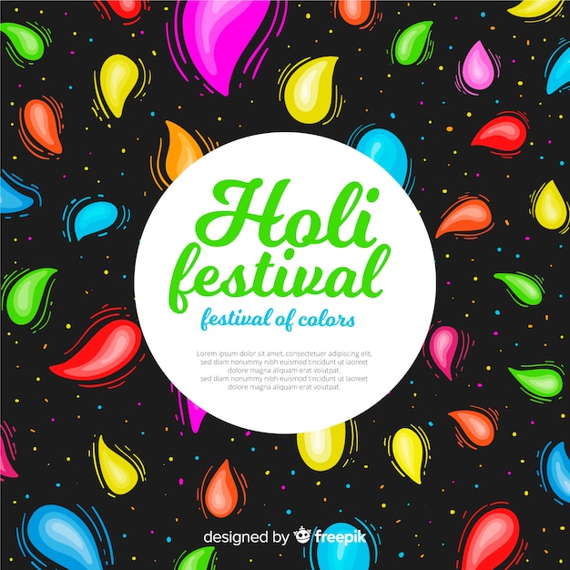 Free Vector flat holi festival background