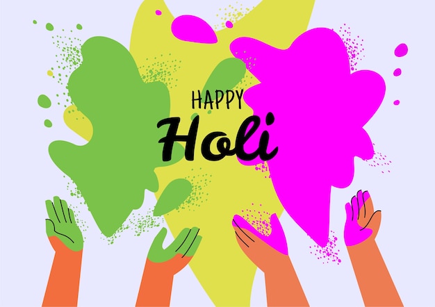 Flat holi illustration