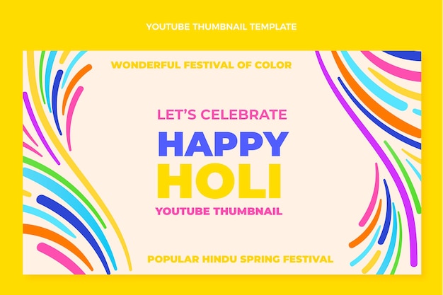 Flat holi youtube thumbnail